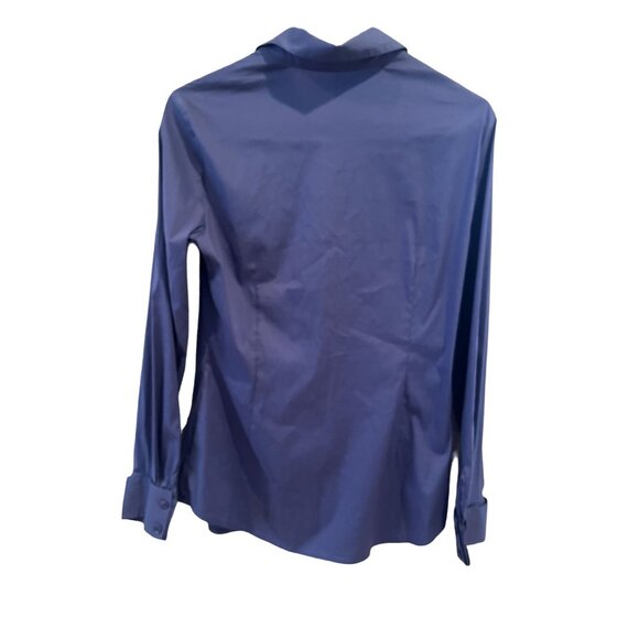 Kenneth Cole New York Womens Button-Up Shirt Size 8 Blue Cotton Blend - Picture 5 of 7